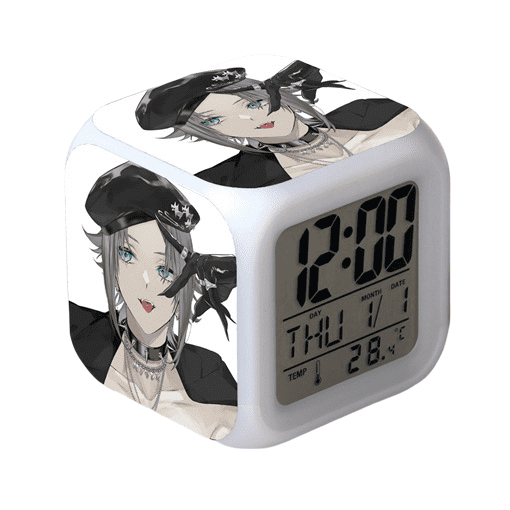 Wekity Anime Alarm Clock One Piece LED Square Clock Digital Alarm Clock