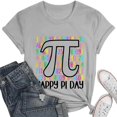 thumbnail image 3 of Pi Day Celebration Graphic Printed Women's Casual T-Shirt Top For Everyday Comfort Oversized T-shirts Short Sleeve Crewneck Casual Tops, 3 of 3