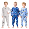 thumbnail image 3 of Kids Child Toddler Boy Pajamas Pj Set Long Sleeve Snug Fit Soft & Cozy Sleepwear & Loungewear 3-Pack Size 2Y to 10Y, 3 of 7