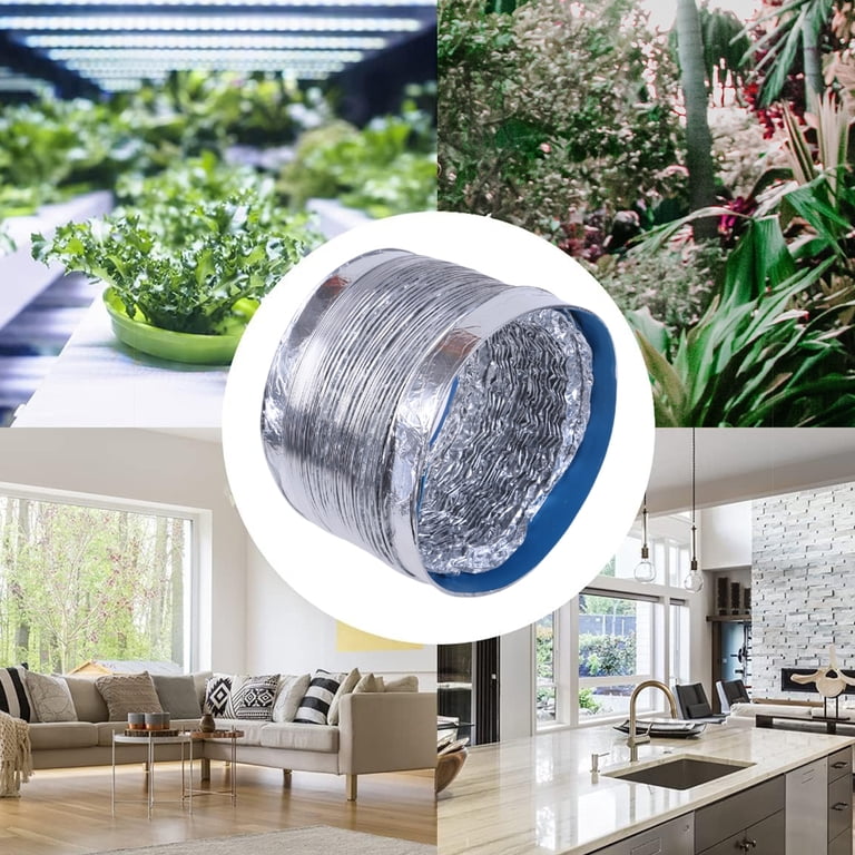 8-Inch Aluminum Dryer Vent Hose – Fireproof Heat-Resistant Ducting, 1.5m Or 3.0m Length For Exhaust Fans