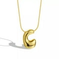 thumbnail image 6 of EOEMY A To Z Bubble Alphabet Letter Pendant Necklace Gold Snake Chain 45Cm/18Inch-N, 6 of 6
