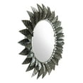thumbnail image 2 of Leaf Round Mirror Black, 2 of 5
