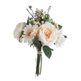 thumbnail image 1 of Ramo de flores artificiales Flores de boda para centros de mesa Jardín de escritorio , Blanco Soledad Ramo de simulación, 1 of 6