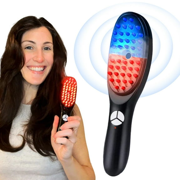 Hair Brush Beauos Electric Massage Comb Red Light Hair Brush Hair Oil Applicator 3D Massager for Head Vibration Atomization Electric Massage Steam Hair Comb, Hair Brush,