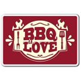 thumbnail image 1 of BBQ Love Calcomanía Verano Comida Fiesta Parrilla Barbacoa Parrilla Chef Cook | Interior/Exterior | 9"" de alto, 1 of 1