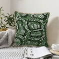thumbnail image 6 of Kll Green Snakeskin Decorative Throw Pillow Covers Velvet Soft For Couch Sofa Bedroom Living Room Outdoor -18"X18", 6 of 8
