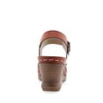 thumbnail image 3 of Alexis Bendel Ladies Cognac PU Wedge Sandals Size 9, 3 of 6