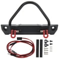 thumbnail image 3 of RC Car Front Bumper, Easy To Install Accuracy Design 1/10 RC Front Bumper With Lamps For RC Crawler Car Black, 3 of 8