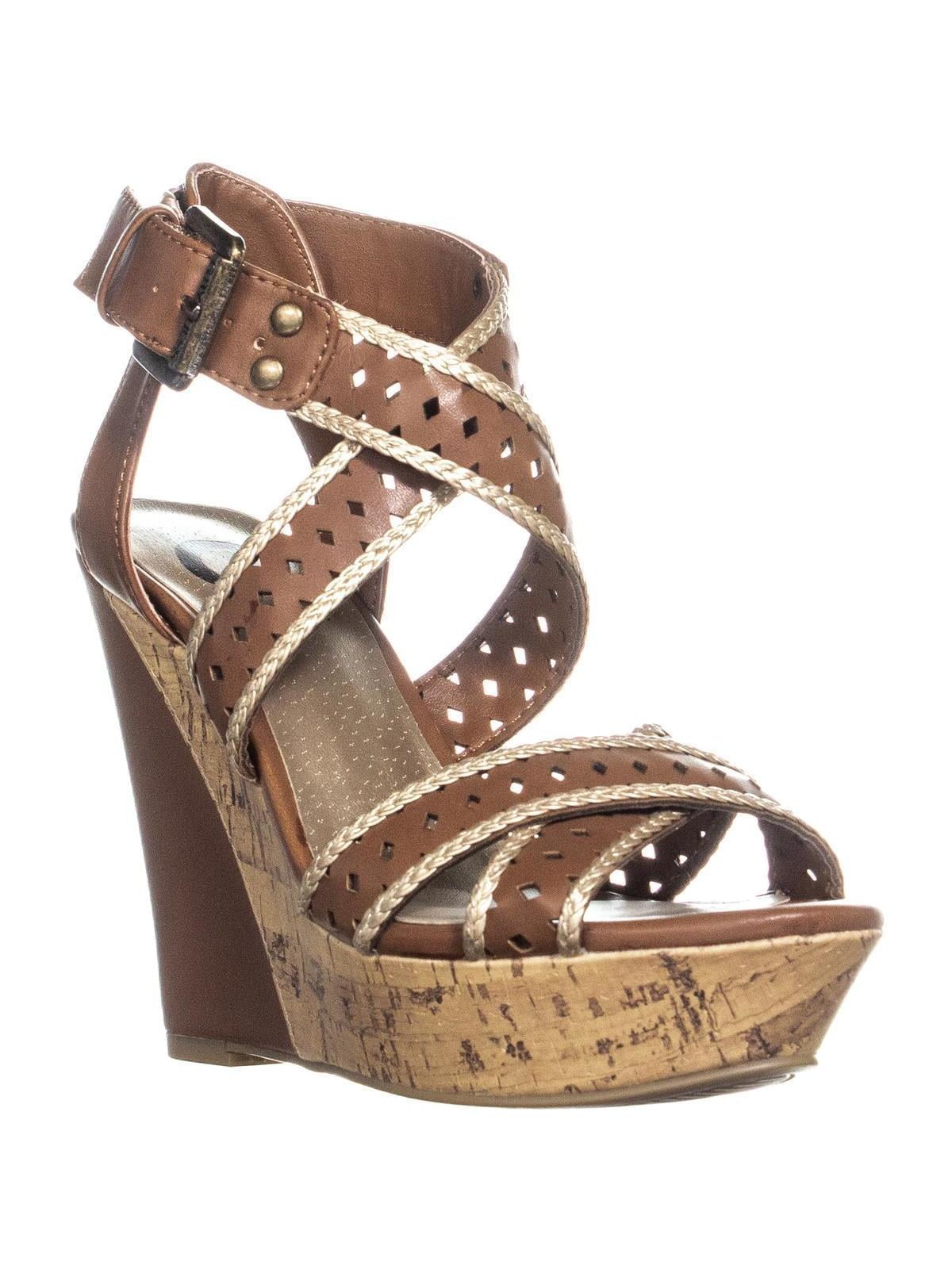 guess tan wedge sandals