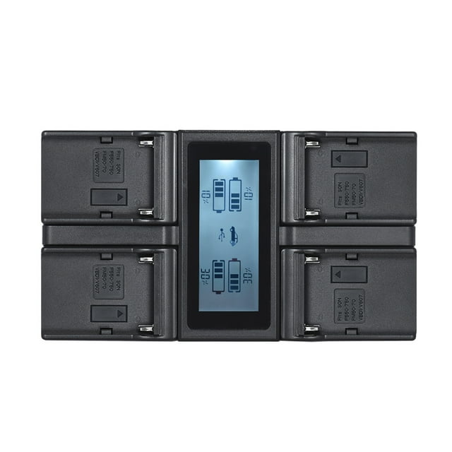 Cargador Andoer NP-F970 Cargador de batería para cámara digital de 4 canales con pantalla LCD de repuesto para Sony NP-F550 F750 F950 NP-FM50 FM500H QM71 Andoer Cargador