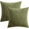 thumbnail image 6 of Pack of 2 Sage Green Decorative Pillow Covers 20x20 Inch Soft Chenille Couch Spring Throw Pillows Farmhouse Cushion Covers for Home Decor Sofa Bedroom Living Room, 6 of 6