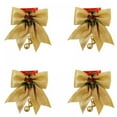 thumbnail image 2 of 4 Pack Noeud Décoratif Arbre de Noël Paillettes Noeuds d'Arc Ornement avec des Arcs Rouges de Pomme de Pin pour Couronne Guirlande Treetopper Fête de Noël (Rouge), 2 of 3