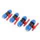 thumbnail image 3 of 4Pcs PE Straight Ball Valve Shutoff Valve Home Garden Pipeline Fittings Accessories1in, 3 of 4