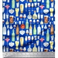 thumbnail image 1 of Soimoi Cotton Poplin Fabric Bottle,Wine & Beer Bar Print Sewing Fabric Yard 42 Inch Wide, 1 of 1