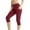Wine, variant on Tqcoqu Capri Leggings for Women with Pockets,High Waisted Yoga Pants Tummy Control Solid Leggings,Dark Gray,Women's S-XXXL