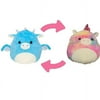 Squishmallow 2020 Flip-A-Mallows Mini 5" Plush Toy (5" Devin The Blue Dragon Flipped into Esmeralda The Rainbow Unicorn)