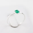 thumbnail image 4 of 925 Sterling Silver Natural Emerald Gemstone Ring, Round Cut Ring Wedding Gift For Christmas, 4 of 5