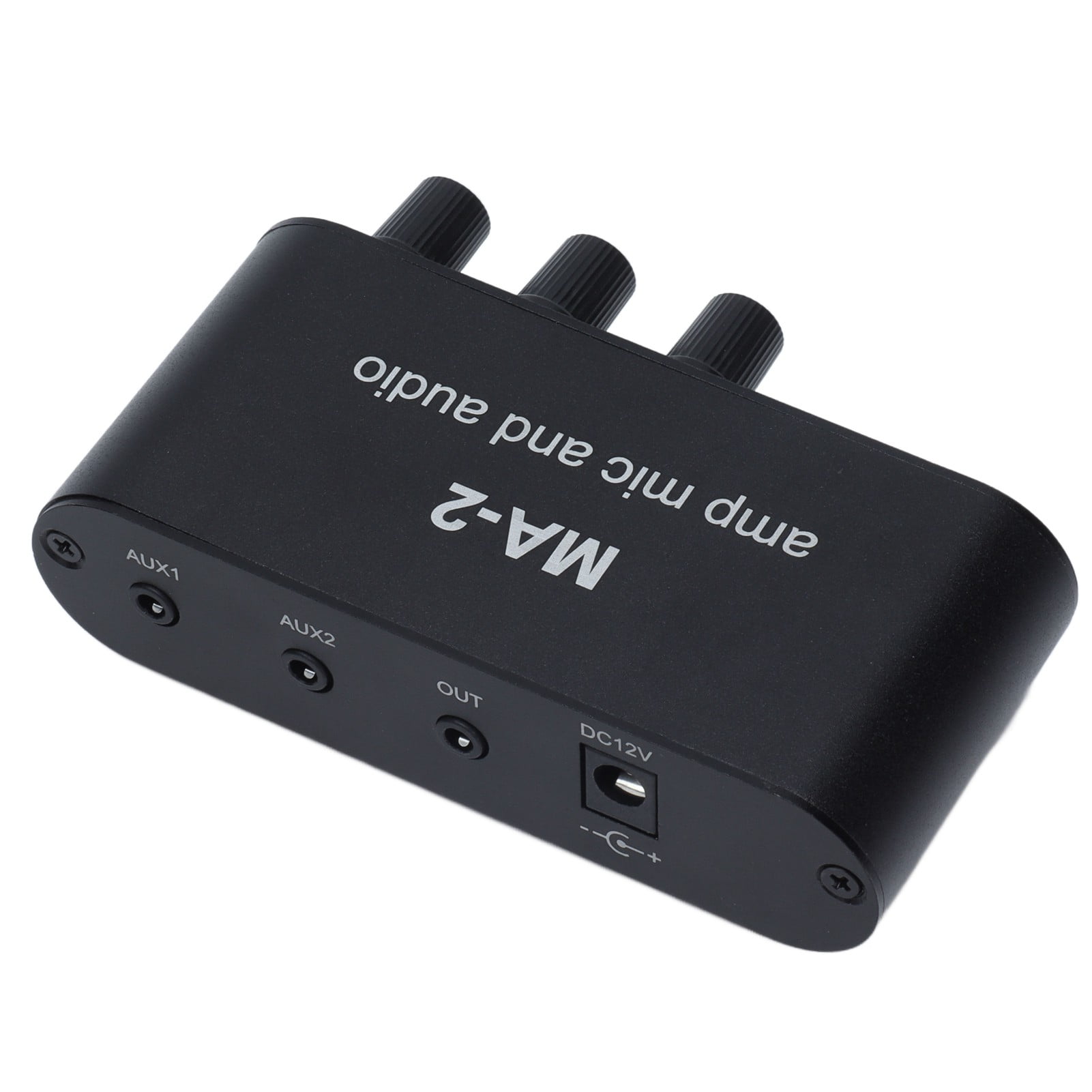 Phonograph Preamp, Mini Audio Preamplifier Stereo 6.5mm Dynamic Microphone DC1224V 3.5mm