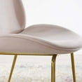 thumbnail image 5 of Modway Scoop Gold Stainless Steel Leg Performance Velvet Dining Chair in Pink, 5 of 6