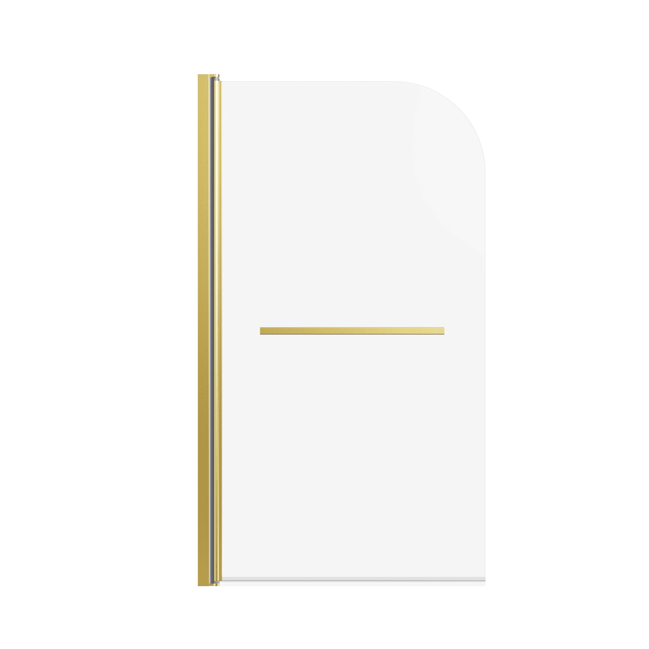 MAYEERTY 31*55" Frameless Pivot Shower Door for Bathtub, Tempered Glass, Brushed Gold, Space-Saving, Easy Install