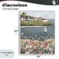 thumbnail image 4 of Stupell Industries Rustic Lodge Pink Meadow & Sailboats White Framed Giclee Art, 24 x 30, by Riley B, 4 of 8