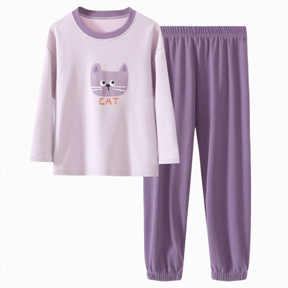 Ccpelsie Girls and Boys Clothes Long Sleeve Pullover and Pants 2 Pcs Fall and Winter Casual Outfits Purple,15-16 Years