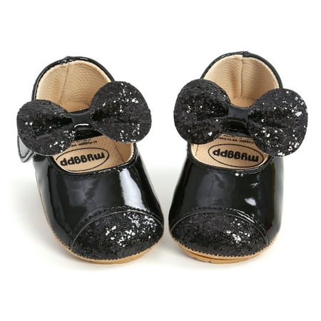 

Mubineo Baby Princess Shoes Sequins Bowknot Walking Shoes Footwear Prewalker for Infant Girls 0-18 Months