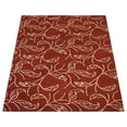thumbnail image 4 of Rugsotic Carpets Hand Tufted Wool Eco-Friendly Area Rugs - 2'x4', Rectangle, Red Beige, Modern Contemporary Design, High Pile Handmade Anti Skid Rugs for Living Room, Bed Room (K00726), 4 of 5