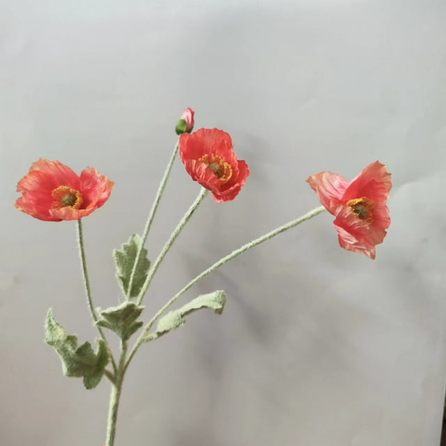 Nvzi 3 piezas de flores artificiales de tacto real para decoración del hogar, oficina, boda, arreglo floral (Q27)