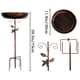 thumbnail image 3 of Baño de hierro para pájaros de jardín con poste de altura ajustable | Comedero y bebedero para pájaros de exterior | Cuenca de 30 cm de diámetro | 3 varillas extraíbles para una fácil instalación, 3 of 7