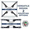 thumbnail image 5 of Mount-It! VESA Mount Adapter Kit, TV Wall Mount Bracket Adapter Converts 75x75 and 100x100 mm Patterns to 200x100 and 200x200 mm, Fits Most 23 inch to 42 inch TV's and Monitors, Hardware Included, 5 of 5