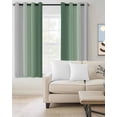 thumbnail image 2 of Sage Green Grey Ombre Blackout Curtains for Bedroom Living Room Darkening Curtains 54 Inch Long Farmhouse Gradient Minimalist Short Curtain for Small Window Treatment Grommet Drapes 42"x54"x2, 2 of 9