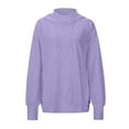 thumbnail image 6 of 2025 Women's Solid Color High Collar Hoodie with Side Pockets Non Velvet Womens Athletic Hoodies Pullover Tunic Hoodie Women Women S Sweatshirt Sweatshirt Women Hoodies Women Pullover Hoodie, 6 of 8