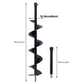 thumbnail image 3 of 6 Inch Earth Auger Drill Bit with Extension Bar Cast Steel Round for Gardening Projects Such As Planting Bulbs, Potted Plants, Vegetables, 3 of 11
