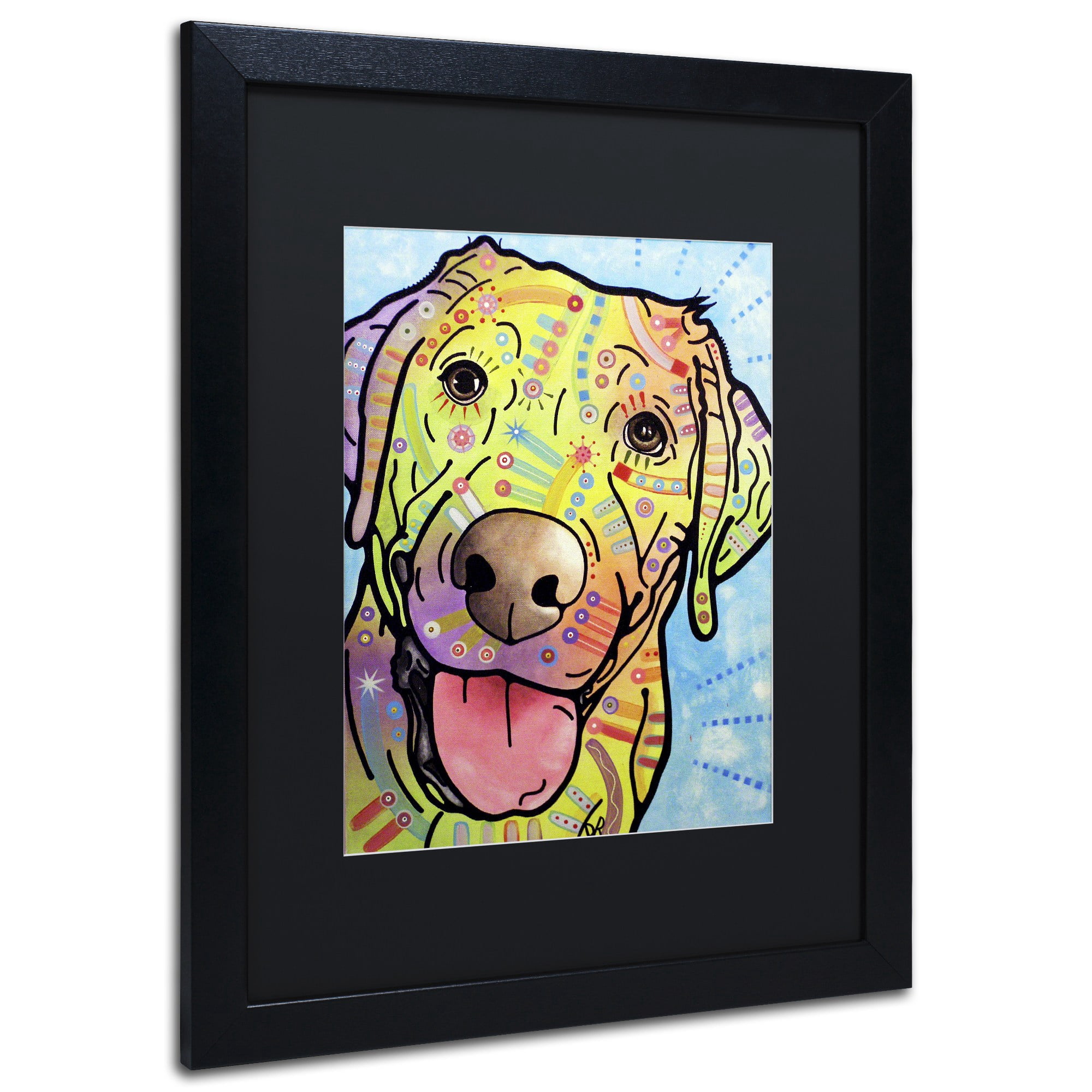 Trademark Fine Art "Sunny" Canvas Art by Dean Russo, Black Matte, Black Frame