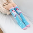thumbnail image 5 of Esaierr 4 Pairs Girls Knee High Socks Soft Cotton Compression Socks Knee Cartoon Long Socks for Toddler Kids 2-12 Years Old, 5 of 9