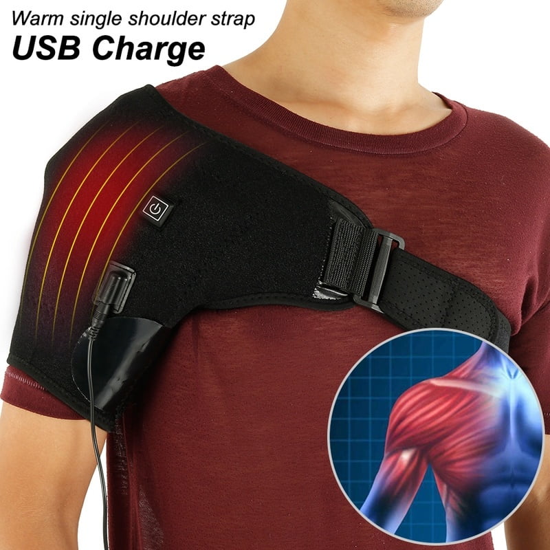 Adjustable Heated Shoulder Support Brace Wrap Wrap Heating Pad Shoulder
