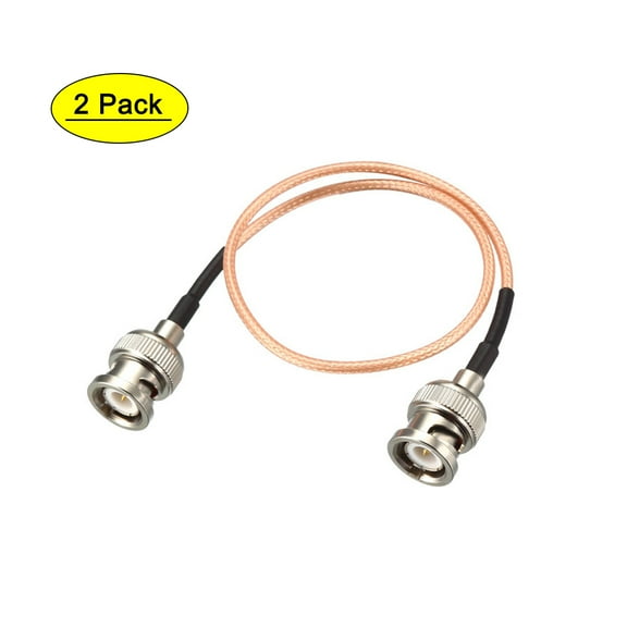 Uxcell BNC Male to BNC Male Coax Cable RG316 RF Coaxial Cable 50 ohm 1 Ft 2 Pack