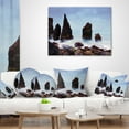 thumbnail image 3 of Designart Sharp Rocky Coastline Raykjanes - Seashore Throw Pillow - 18x18, 3 of 4