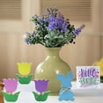 thumbnail image 4 of LAMIRO Easter Bunny Table Wooden Sign Wooden Tulips Tiered Tray Decor Hello Spring Wood Tabletop Decoration for Happy Easter Party Supplies, 4 of 7