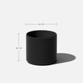 thumbnail image 3 of Veradek Mod Series 13" Plastic-Stone Short Planter - (Black, 2 Pack), 3 of 8