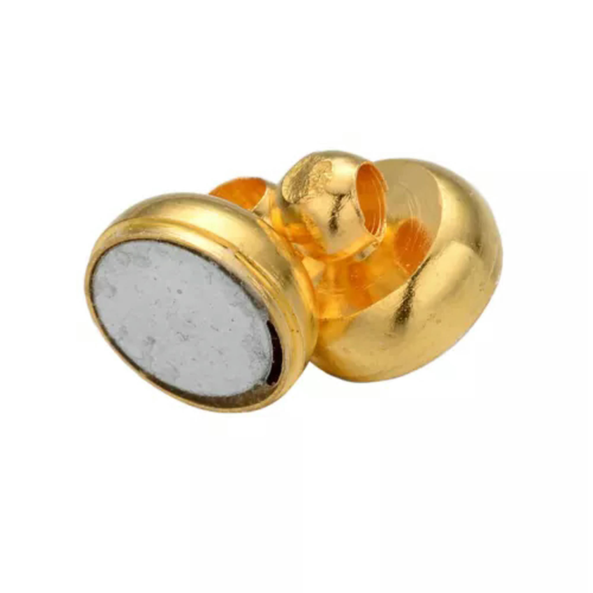 U8MO 100 Set Oval Strong Brass Magnetic Clasps Hook For Bracelect Connector 11x7mm-Golden