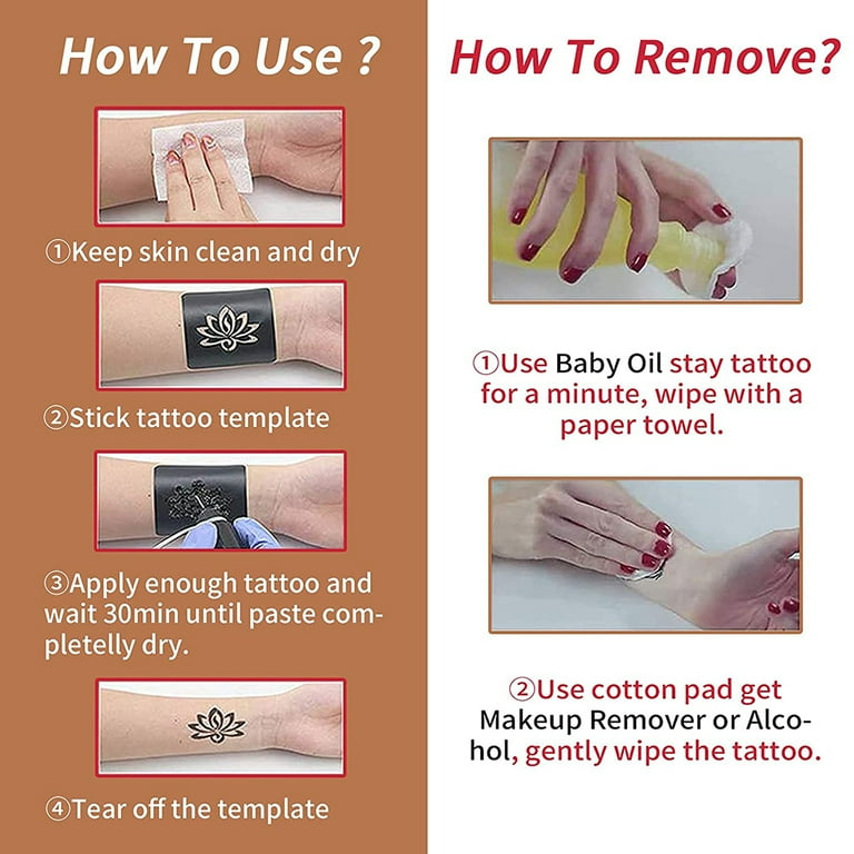 Jagua Gel Temporary Tattoo Kit for Women Men Kids Tattoo Supplies Freehand Full Kit 3 Colors Ins 5 Bottles Unisex