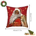thumbnail image 2 of 4PC Christmas Throw Pillow Covers 18''x18'', Linen Material, Fade-Resistant, Hidden Zipper, Decorative for Sofa/Couch/Home, Machine Washable, 2 of 2