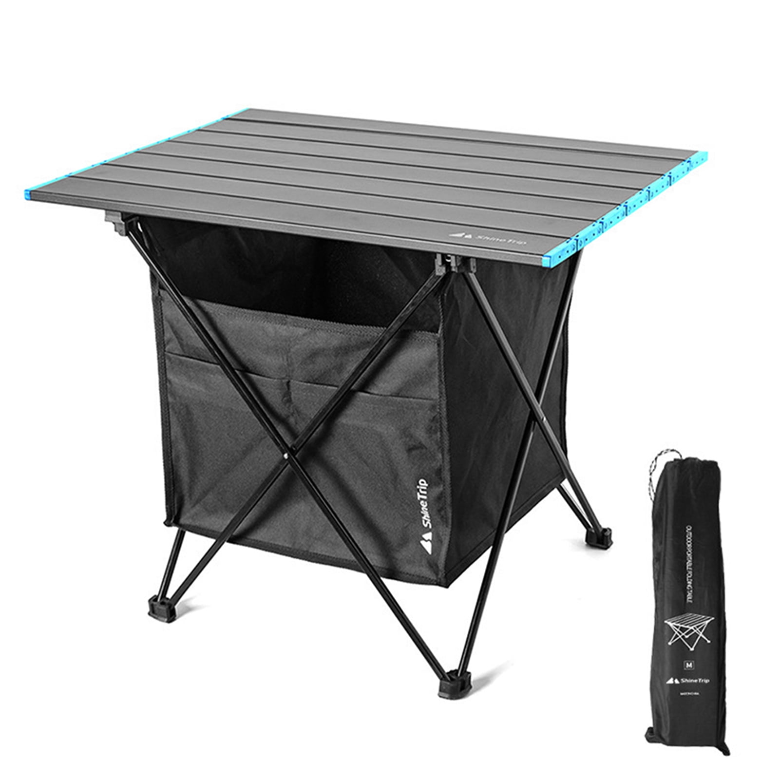 Outdoor Folding Picnic Table with Seat Pocket Camping Desk