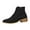 Black, variant on NOKIO Fashion Thick Bottom Heel Women's Boots Breathable Fashion Round Head Heel Women's Shoes Women'S Trendy Suede Ankle Booties Women'S Fashionable Low-Cut Boots Retro Women'S Fall Booties
