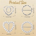 thumbnail image 2 of Triani 4Pcs Scarf Ring Clip Shirt Clip Corner Knotted Button for Women Fashion Metal Round Circle Shirt Clip Buckle for Loose Clothes Scarf(4 Style, Gold), 2 of 7