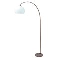 thumbnail image 2 of ORE International 6937SN Modern Silver Arc Floor Lamp on White Marble Base, 76-Inch Height, 2 of 2