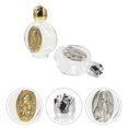 thumbnail image 4 of 2pcs Glass Holy Water Bottle Embossed Glass Holy Water Bottle Pocket Holy Water Bottles, 4 of 4