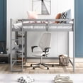 thumbnail image 3 of Cosymart Full Size Loft Bed with Built-in Desk and Shelves,Gray, 3 of 9
